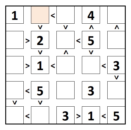 futoshiki solver 5x5